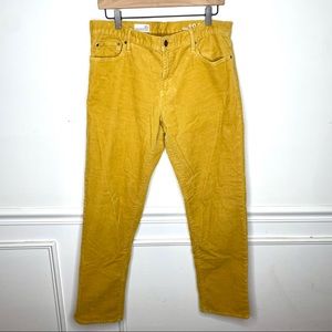 GAP sexy boyfriend 30 tall Yellow Corduroys